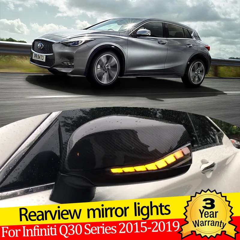 Suitable for Infiniti Q30 series 2016 2017 2018 2019 modified rearview mirror lights rotating dynamic turn signal lights