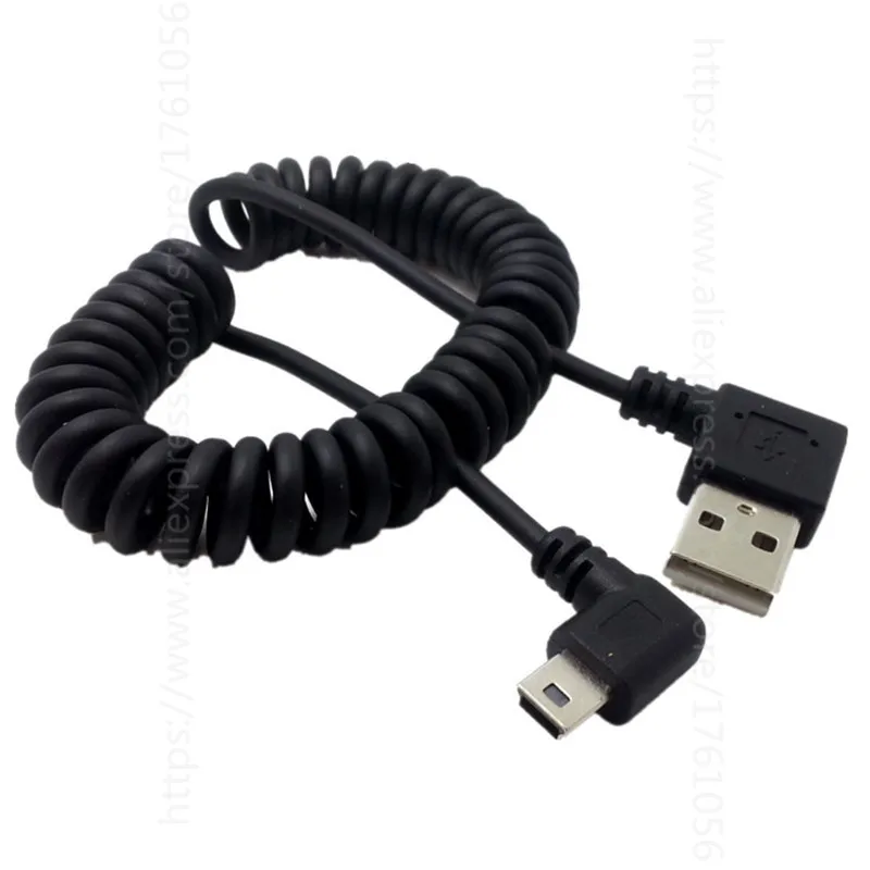 Rozszerzyć kabel USB 2.0 typ kąt prosty do Mini USB 90 stopni ładowania kabla do aparatu cyfrowego MP3 HDD