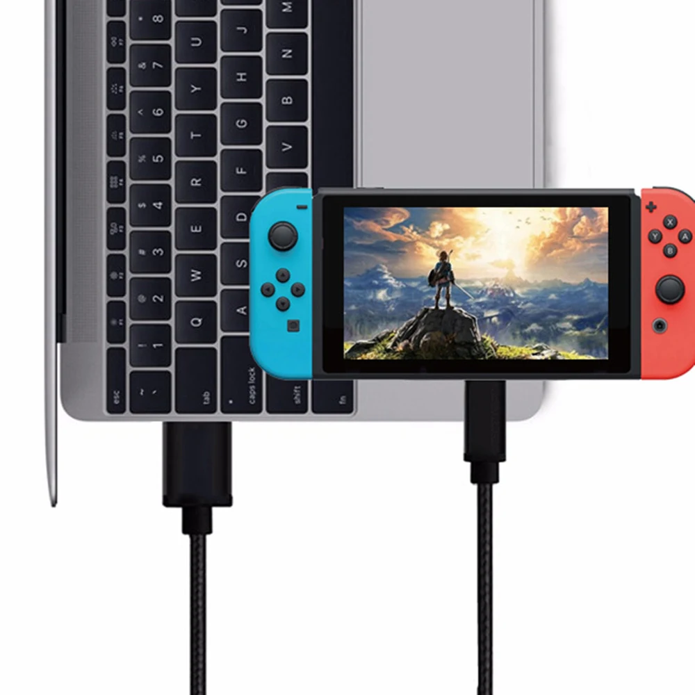 10 개/몫 3A 2.4M USB 타입 C 마그네틱 충전기 케이블 닌텐도 스위치에 대 한 빠른 충전 케이블 삼성 갤럭시 S9 S10 화웨이 P30