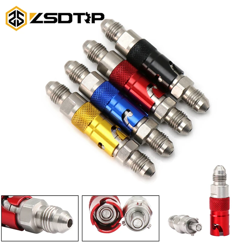 ZSDTRP Motorcycle AN3 Stainless Brake Caliper Cover Quick Release Fittings Fuel Adapter Removal Brake Line Connector