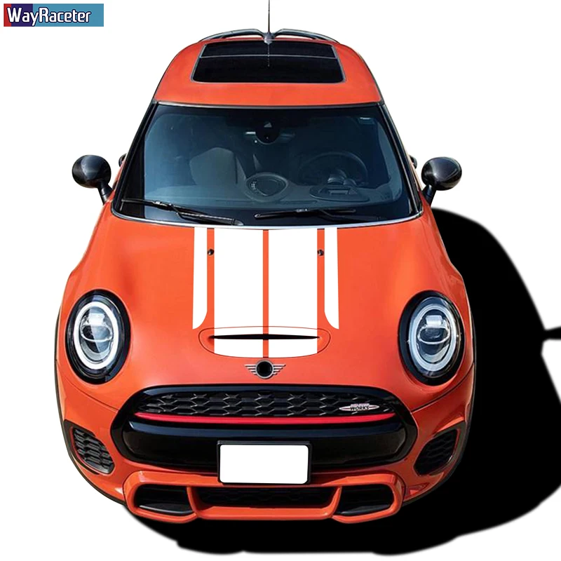 Car Hood Bonnet Stripes Engine Cover Taligate Trunk Decal For MINI John Cooper Works F56 F55 F57 R56 R57 R58 R59 JCW Accessories