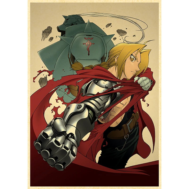 Fullmetal Alchemist Anime Poster Decor For Home Posters Room Wall Pictur Kraft Paper Retro And Prints Art Bar Cafe Stickers