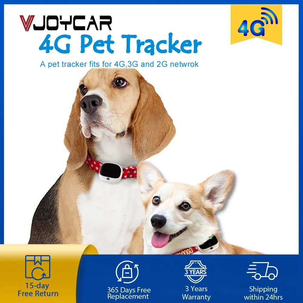 Real 4G Dog GPS Tracker V43 Pet GPS Tracker Real time Tracking WIFI Cat Locator LTE+WCDMA+GSM Waterpoof IP67 Free APP