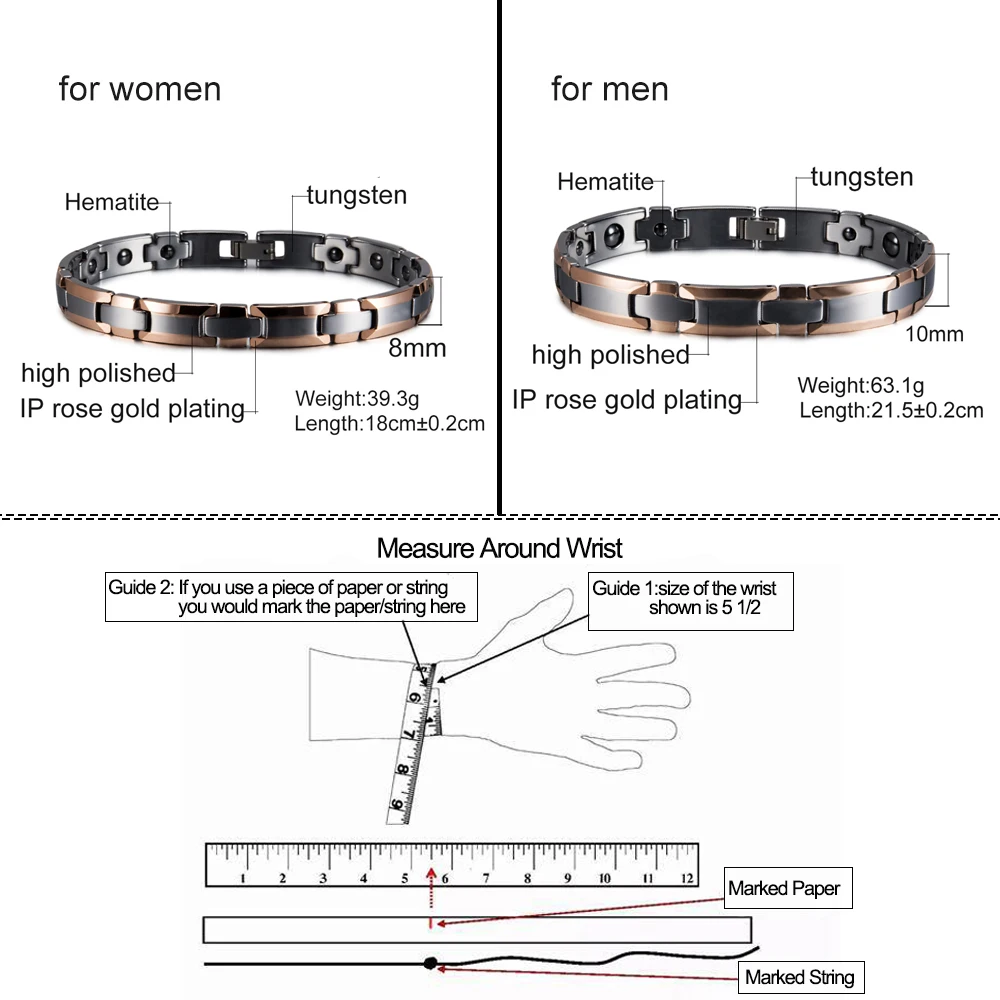 Anti-scratch Cross Couple Bracelet Tungsten Rose Lovers Energy Tungsten Carbide Bracelet Hematite Magnetic Bracelet Benefits