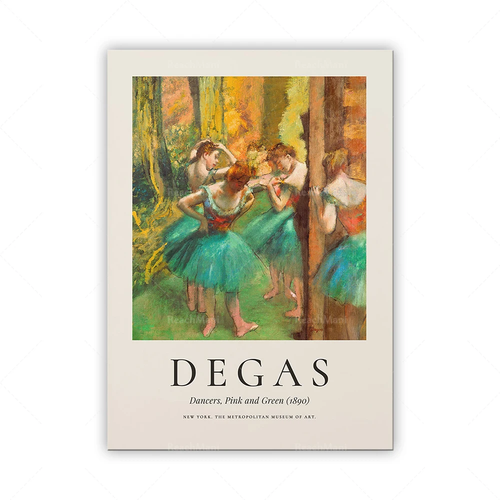 Edgar Degas Poster, Dancers Pink and Green, Degas Exhibition Poster, Museum Quality Print, Art Print, Impressionism Art,