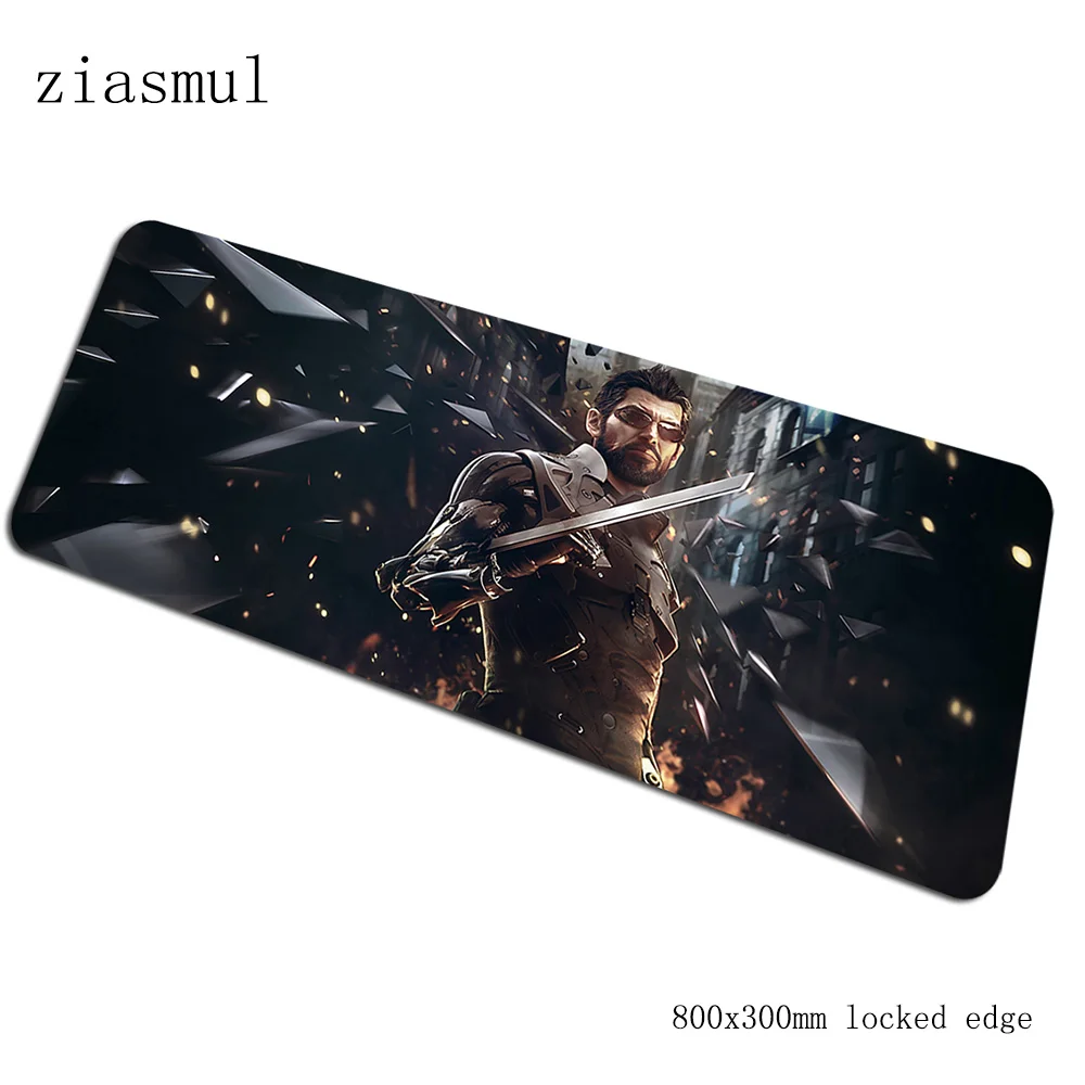 Коврик для мыши Deus Ex locrkand, компьютерный коврик для мыши 800x300x2 мм, высококачественный коврик для мыши в стиле аниме, эргономичный офисный коврик