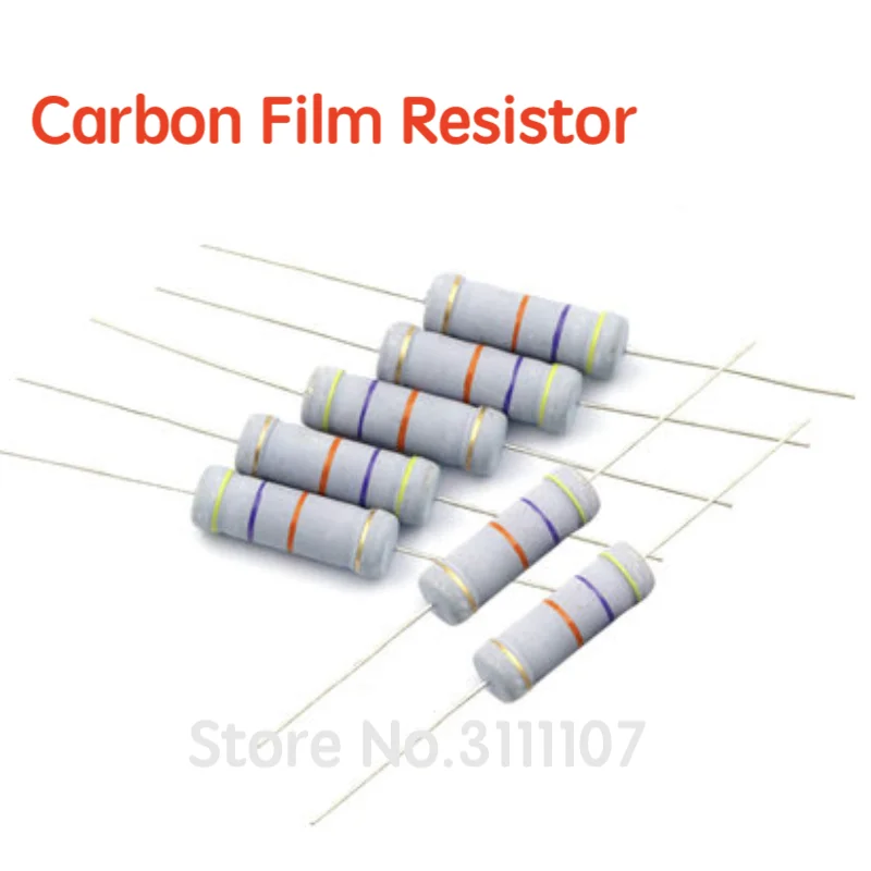 Resistencia de película de carbono de 1W 100, 0,1r-750R, 5%, 0,1, 1, 0,5, 10, 47, 4,7, 100, 200, 270, 470 ohm, 560 Uds./lote