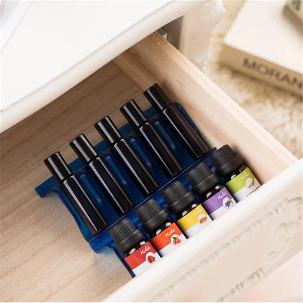 Drawer Storage Organizer Foldable Essential Oil Bottle Plastic Rack Durable Heat Resistant Essential Oil Bottle Display Stand