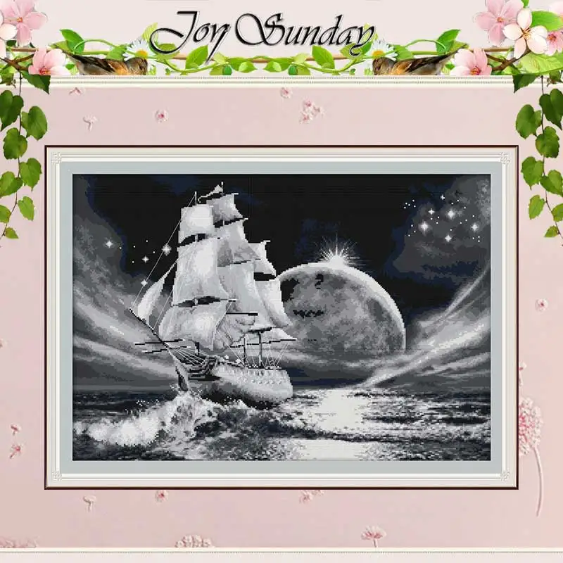 Gehen Sie auf eine lange Reise Muster gezählt Kreuz stich Set DIY 11ct 14ct 16ct gestempelt dmc Kreuz stich Kit Stickerei Handarbeiten