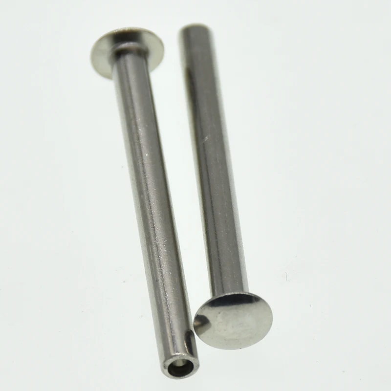 M3 M4*3/4/5/6/8/10/12/14/16/18/20/25/30mm GB873 304 Stainless Steel Oval Head Semi-Tubular Rivets Round Head Half Hollow Shank