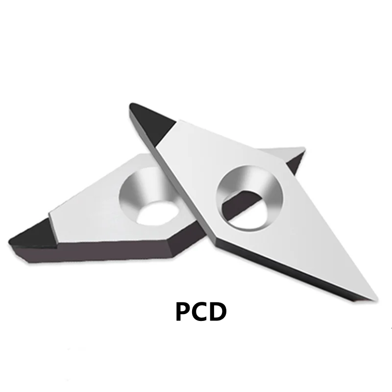 Imagem -02 - Inserção de Diamante Mos Pcd Cbn Cnc Torno Ferramenta de Torneamento Inserção Vcmt160402 160404 160408 Vcgt160408 Pcd para Cbn de Alumínio para Aço Duro