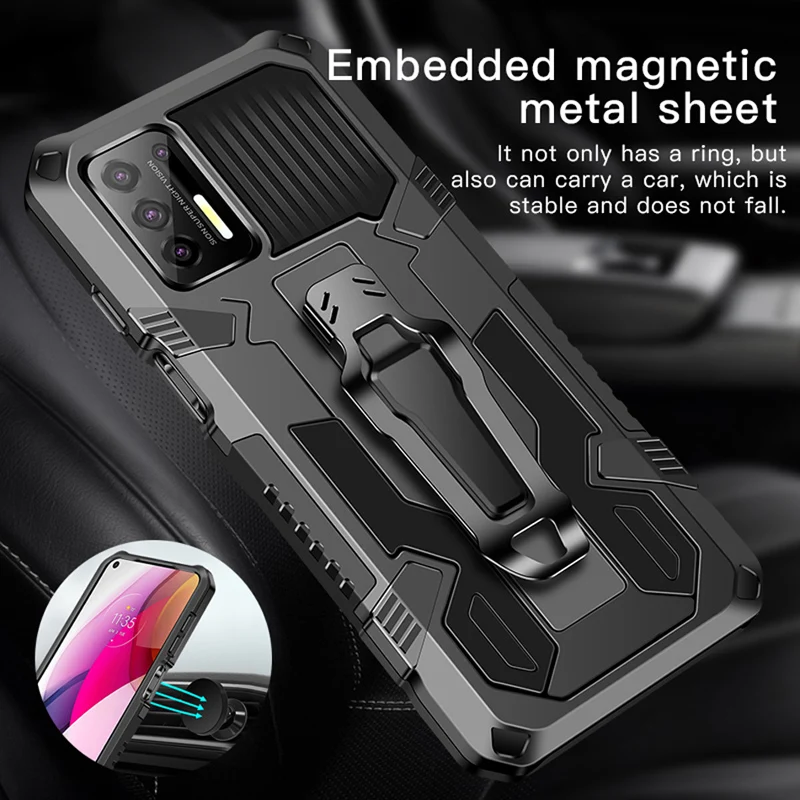 PKCASE Shockproof Back Clip Stand Case For OPPO Realme 5 6 7 7i 8 9 Pro Plus C3 C11 C12 C15 C20 C25 C21Y C30 C31 C35 V5 Cover