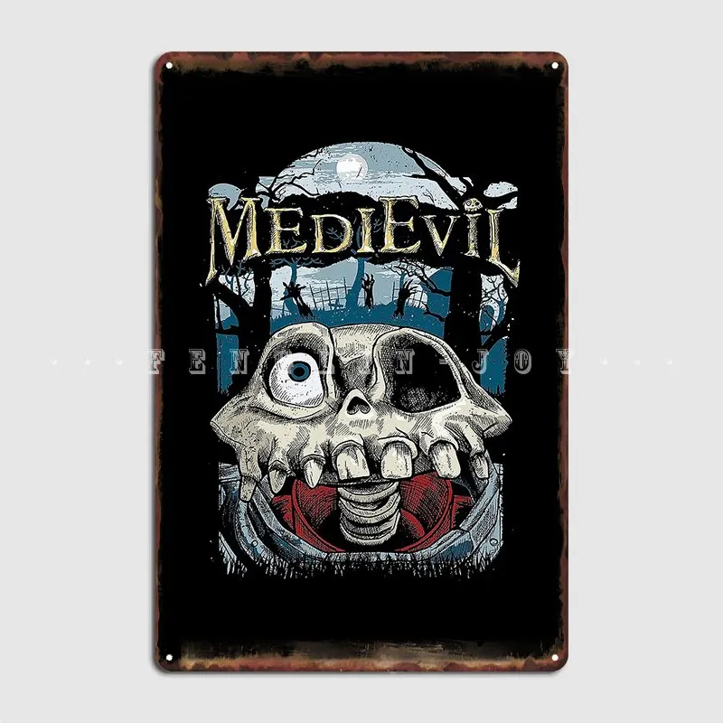 Medievil Sir Daniel Fortesque Metal Sign Cinema Living Room Cave Pub Create Plaques Tin Sign Poster