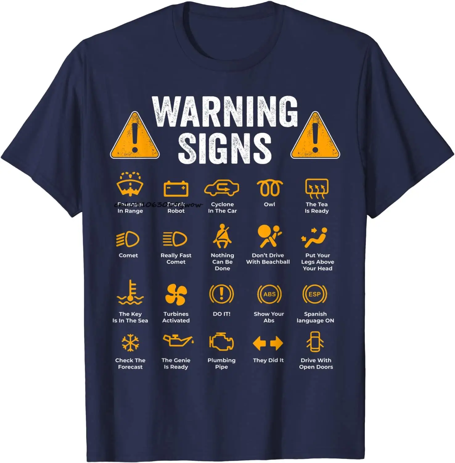 Funny Driving Warning Signs 101 Auto Mechanic Gift Driver T-Shirt Fashion Casual T Shirt Cotton Mens Tops Tees Casual