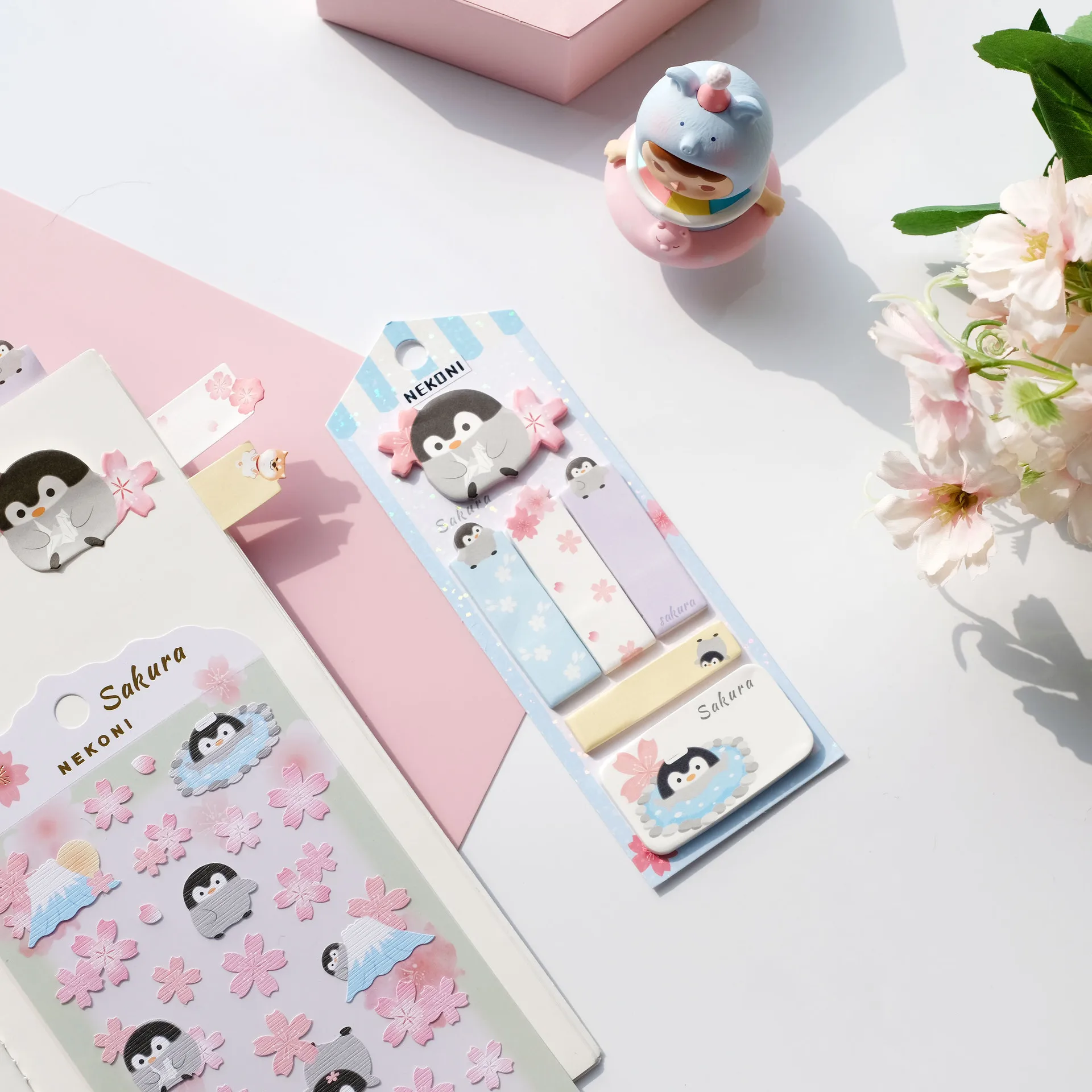 Sakura Sacrifice Dog Sticky Notes Message Post Shiba Inu Penguin Panda Cat Memo N Times Stickers Kawaii  Cute Sticky Notes