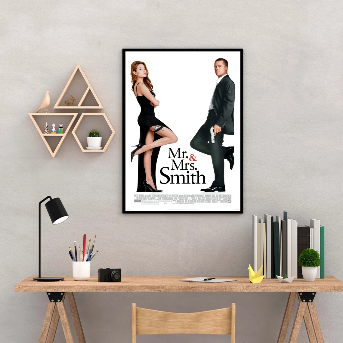 Mr. & Mrs. Smith Classic Movie Poster Canvas Print Home Decoration Wall Painting ( No Frame )