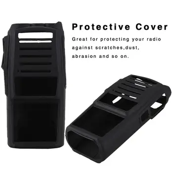 Baofeng Walkie Talkie Rubber Case, Capa De Silicone Preto, Dustproof, Resistente Ao Desgaste, Rádio Acessórios, UV-82