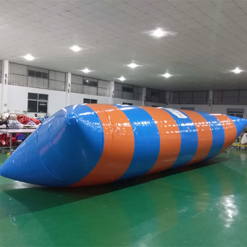 Bolsa inflable para saltar en agua HIBADOU, 8x3m, con bomba de aire, tamaño grande, bloque que rebota de PVC