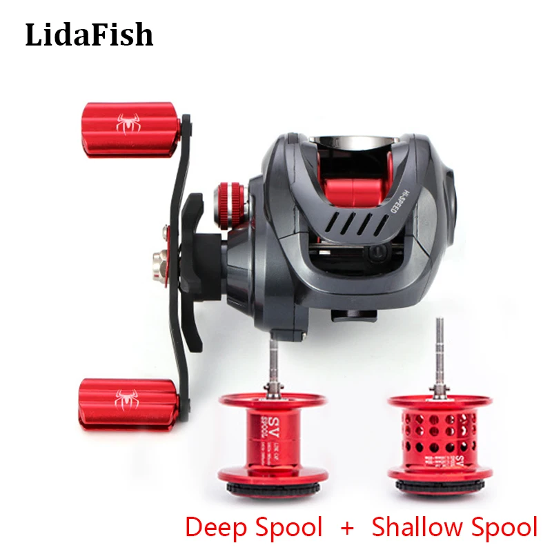 

LIDAFISH Brand Fishing Baitcasting Reel VS161 7.2:1 Gear Ratio 18+1BB Double Metal Spool Fishing Wheel