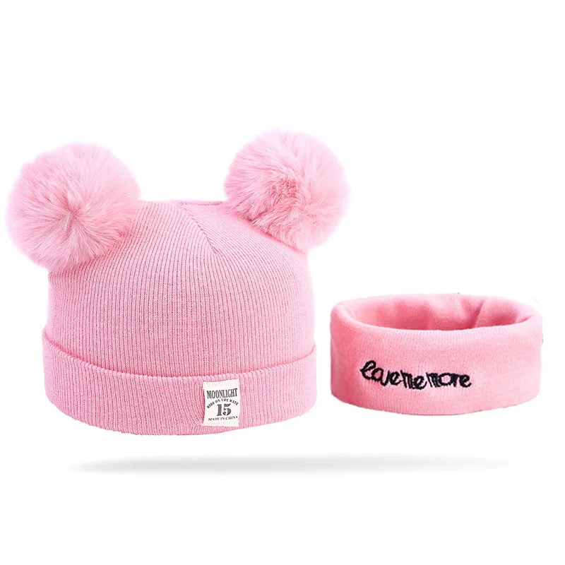 Thicken Warm Children's Baby Hat Scarf Winter Hair Accessories 0-6 Months 1-2 Years Kids Baby Foreign Style Woolen Hat Hairband