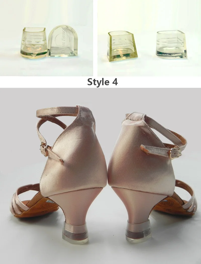 BD الرقص الاكسسوارات اللاتينية القياسية أحذية الرقص المضادة للانزلاق كعب يغطي معدات الحماية 2 pairs الجلود #6