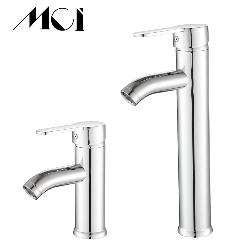 Stainless Steel Bathroom Faucet Chrome Finish Basin Faucet Deck Mounted Sink Hot and cold Tap Corrosion Resistance Torneira Mci