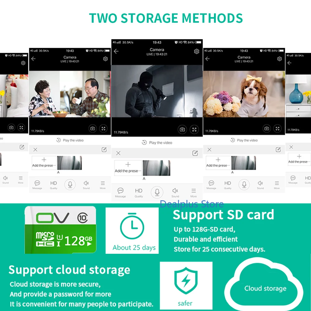 Inqmega Tuya Ptz Smart Cloud Outdoor Auto Tracking 4MP Ip Camera Google Home Alexa Video Surveillance Cctv Security Camera