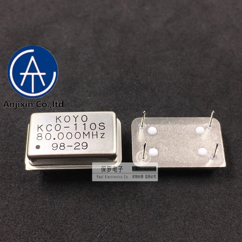 10pcs 100% orginal new KCO-110S KOYO Rectangular Active Crystal Oscillator Bell Oscillator DIP-4 80MHZ 80M 80.000MHZ in stock