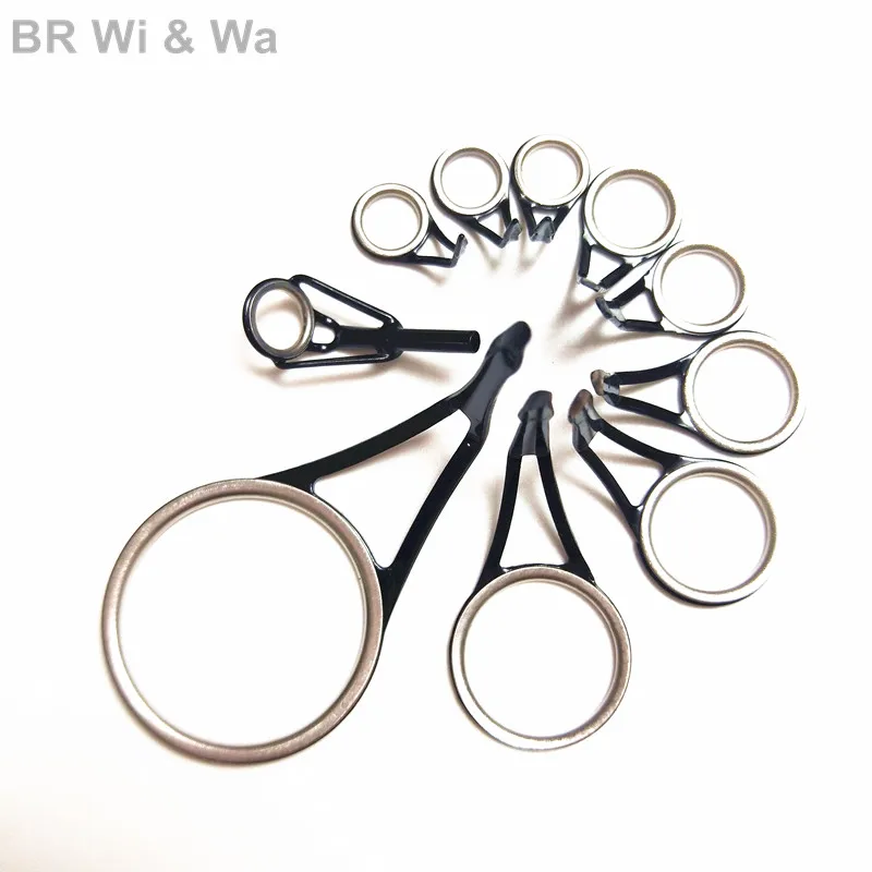 BR Wi & Wa Fishing Rod Guide With Stainless Steel Ring High Quality  Repair Guide Set 11PCS 6.8g