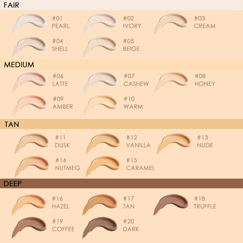 FOCALLURE Convermax Full Coverage Foundation Oil Control Face Makeup 20 Colors Matte Liquid Base Foundation