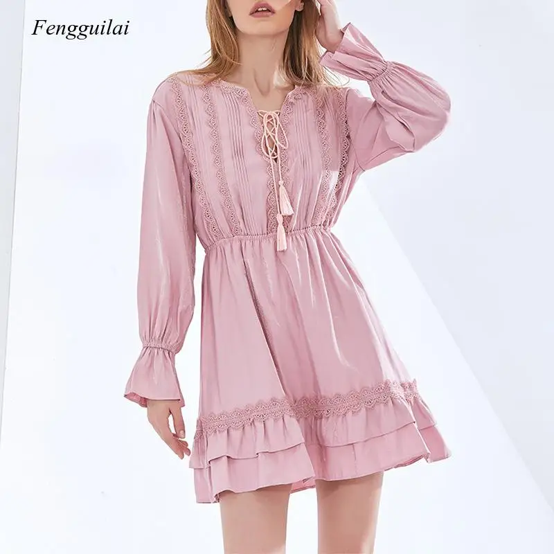 2021 Spring and Summer New Women's High Waist Loose French Style Lady Dress