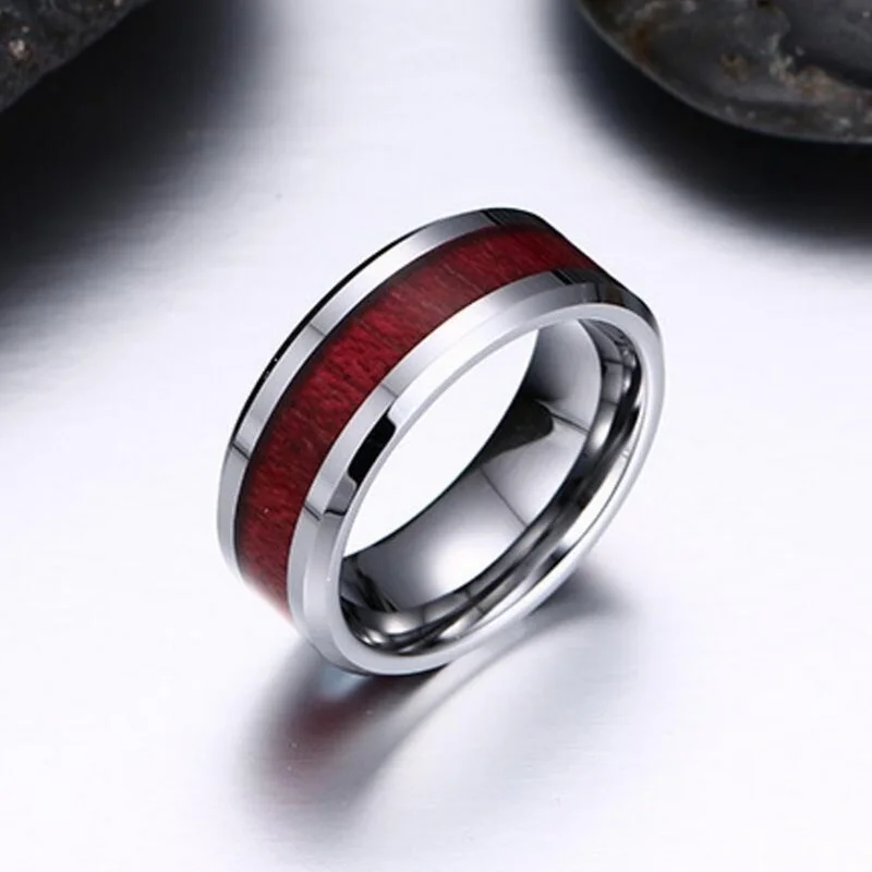 Carofeez Fashion Jewelry Lovers Rings Women\'s Zircon Heart Ring Sets Men\'s Stainless Steel Wedding Band Engagement Couple Ring