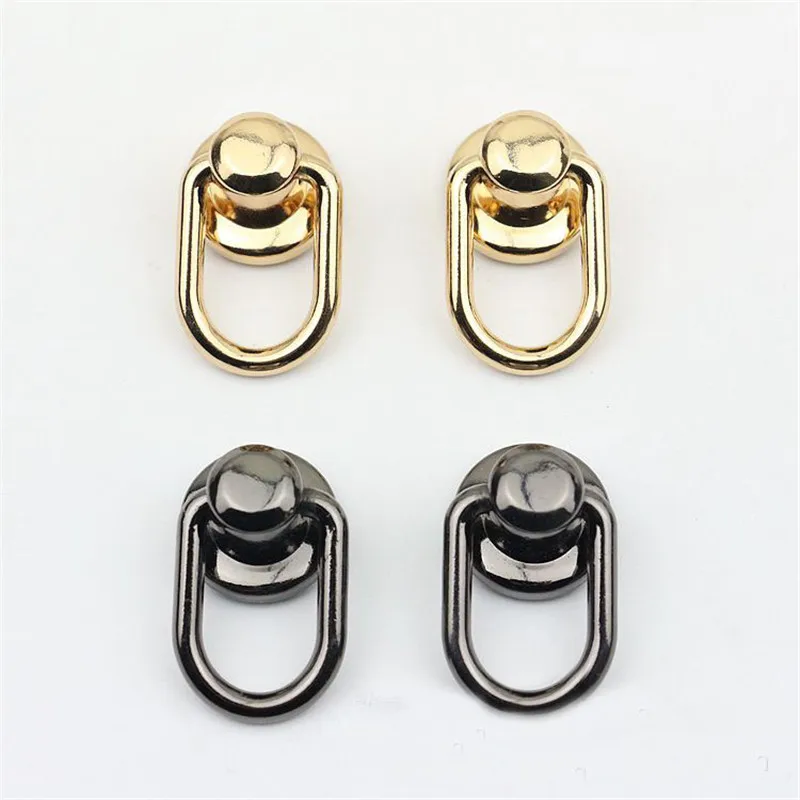 

20Pcs 15mm Bag Hang Ear Strap Side Ring Buckle Nailing Screws Loop Hook Clasp Chain Clip Clamp Pendant Rivet Clasp Accessory