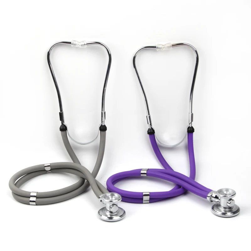 High Quality Medical Professional Double-head Double Tube Cardiology Stethoscope Device EMT Student Doctor Clinical Stethoscope