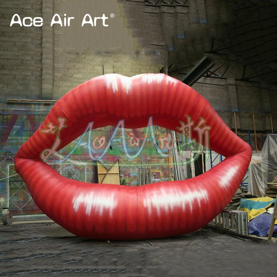 

2022 New Design Inflatable Red Lips With Tooth For Valentine's Day/Advertising/Party Decoration Made By Ace Air Art