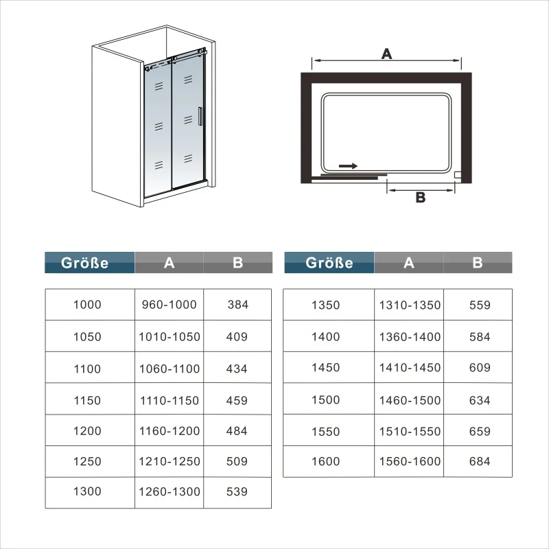 8mm Anti-Gericht Schiebe Dusche Bildschirme