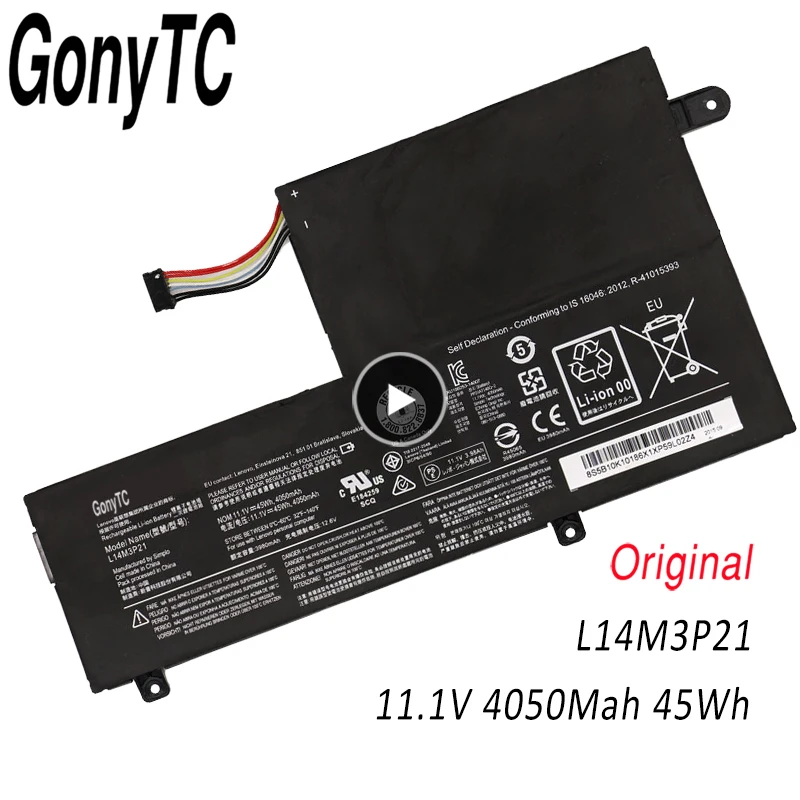 

L14M3P21 New Original Battery For Lenovo Flex 3 1470 1480 1580 5B10K10186 L14L3P21Genuine