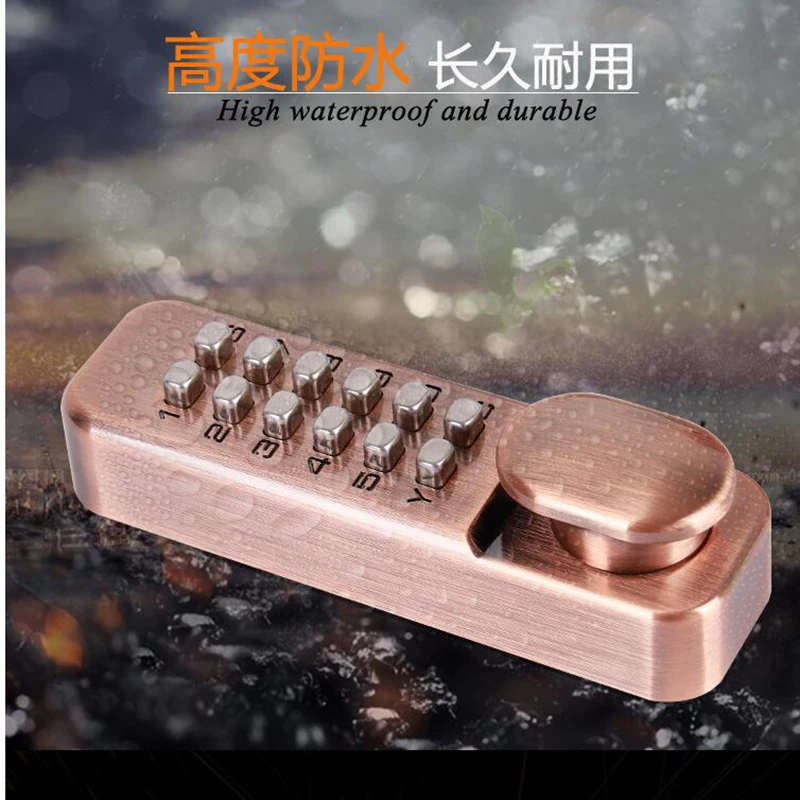 Double keypad Digital Lock keyless Code Password Waterproof Iron Garden Gate lock Exterior Lock Combination Knob Latch