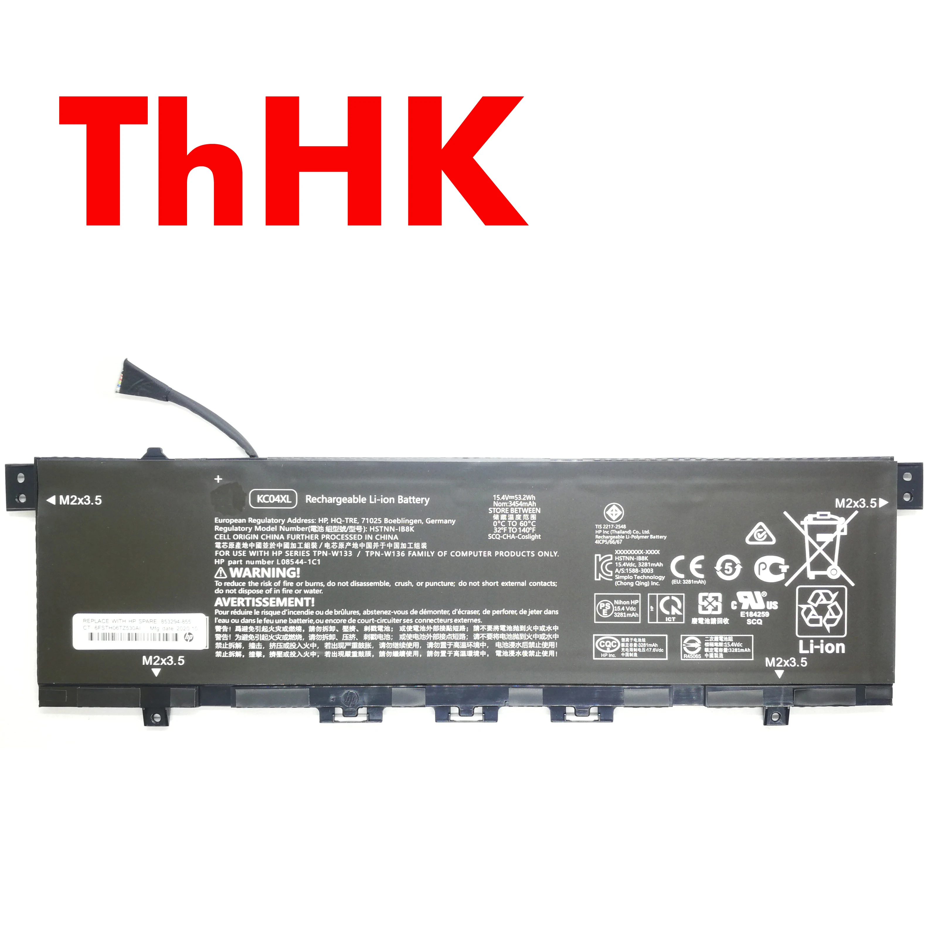 Original y genuino KC04XL KCO4XL HSTNN-DB8P l08544-2b 1 Batería de ordenador portátil para HP ENVY x360 Convertible PC 13 13-ah0001la 13-ah0002nj