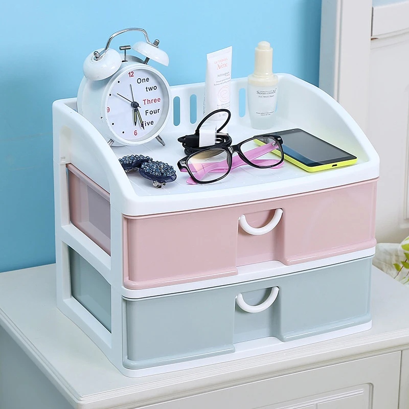 Plastic Makeup Organizer Drawer Cosmetic Jewelry Lipstick Storage Box Multi-layer Make Up Brush Holder Home Sundries Accessories