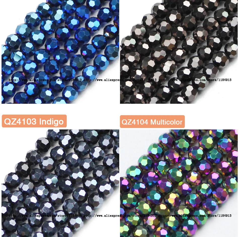 100 Stück 4 mm facettierte runde österreichische Kristallplattierte Farbe lose Perlen für Schmuckherstellung DIY Armbänder Halskette Zubehör – Detail 34