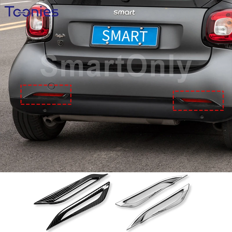 

2 PCS Car Rear Fog Lamp Chrome-Plated Decorative Frame For Mercedes Smart 453 Fortwo Exterior Styling Modification Accessories
