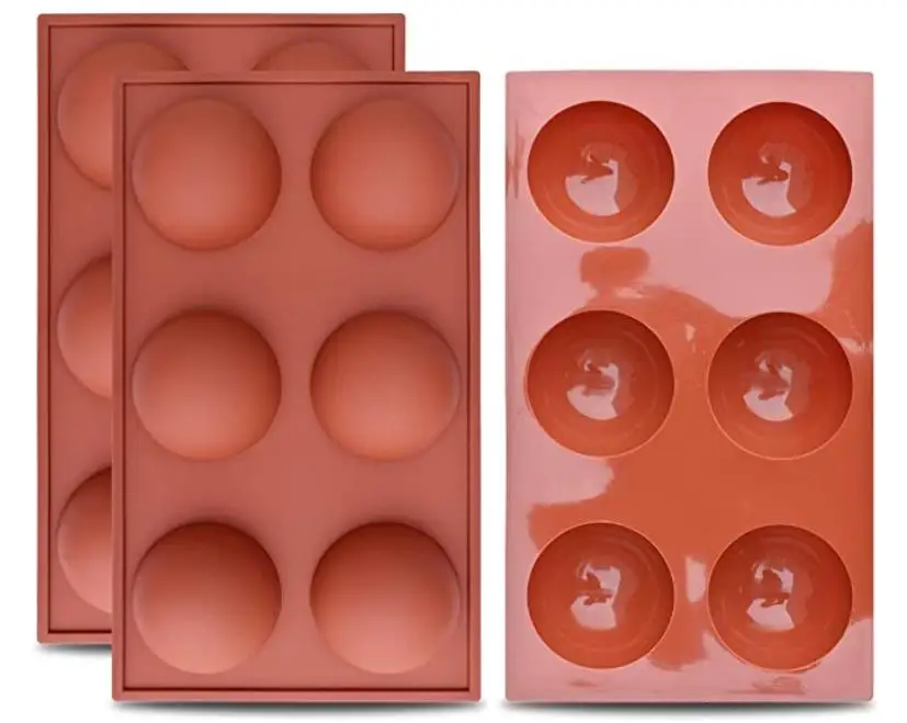 Large 6 Cavity Silicone Round Mold for Baking Chocolate Ice Cube Nonstick Moulds Jelly Pudding Cupcake mousse Pan Tray new