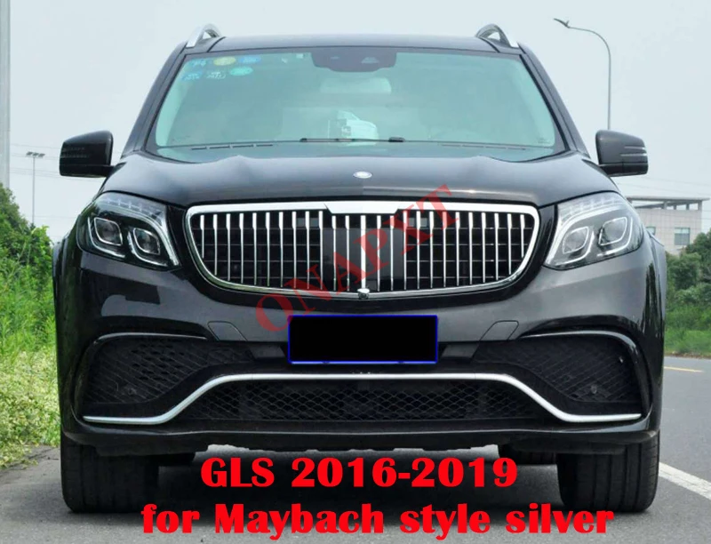 Car styling griglia centrale per mercedes-benz GL GLS X164 X166 2006-2019 GL350 GL400 GL500 GLS450 GT griglia paraurti anteriore centrale