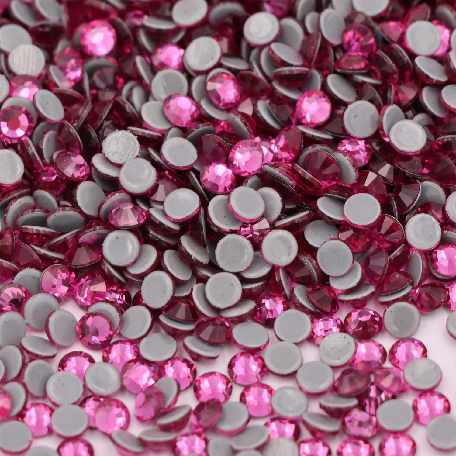 

Fuchsia Iron On Rhinestones Fushia Hot Fix Gem Crystals Glass Strass Stones for Clothes Wedding Decoration