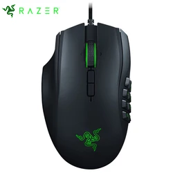 Razer Naga Left-Handed - Ergonomic MMO Gaming Mouse with 12 Programmable Thumb Buttons - 20,000 DPI