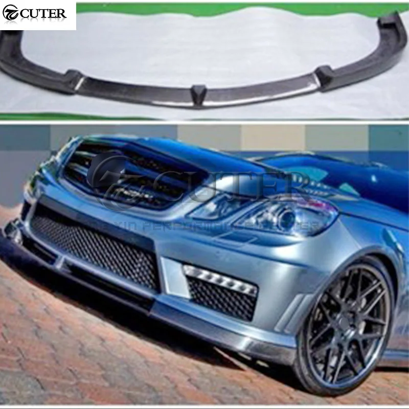 W212 Carbon Fiber Front Bumper Lip Splitter for Mercedes Benz W212 E350 E300 E63 Amg Bumper Car Body Kit 10-13