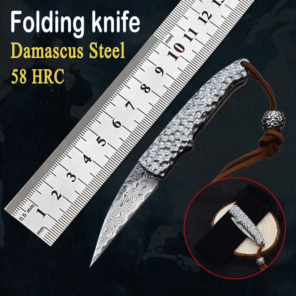 

Мини ручной инструмент для повседневного использования острый нож из дамасской стали для кемпинга боевой нож портативный карманный складной нож для выживания на природе пилинг гаджет