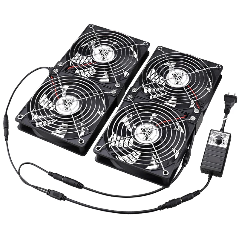 Gdstime 120มม.พัดลม12ซม.12V 220V Btc เครื่องแชสซี Workstation ตู้หม้อน้ำความเร็วสูงรุนแรงพัดลมเซิร์ฟเวอร์