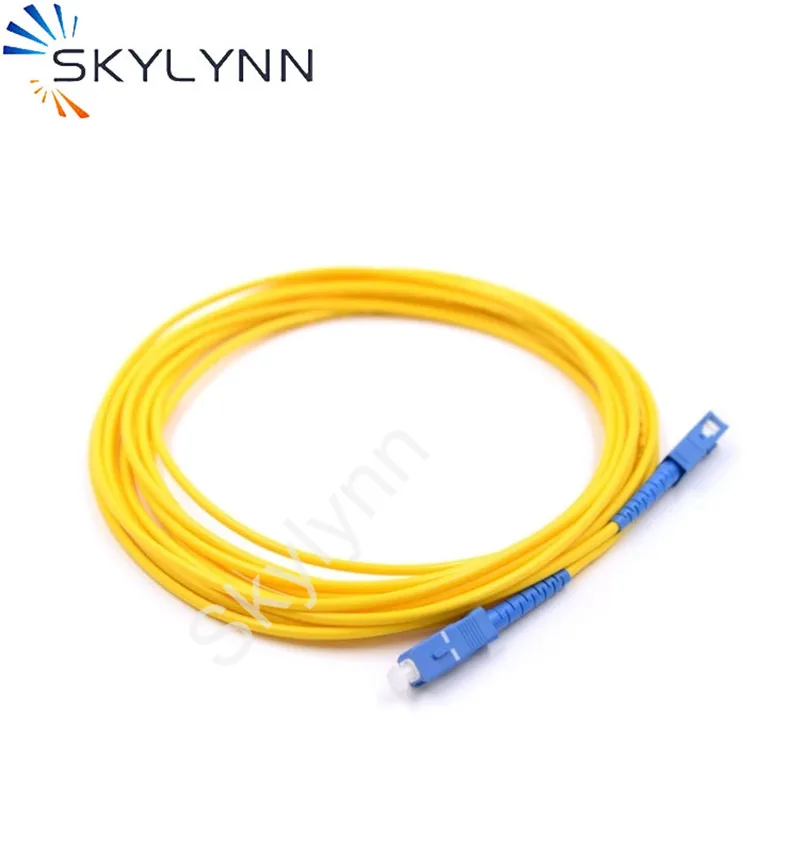 Wholesale 50PCS 3 Meter Length SC/UPC-SC/UPC Simplex 2.0mm Single Mode OS2 G652D Fiber Optic Patch Cord Cable